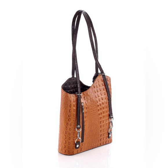 M&R Moda in Pelle Firenze Shoulder Bag/ Backpack Gaia 238 - Picture 2 of 9